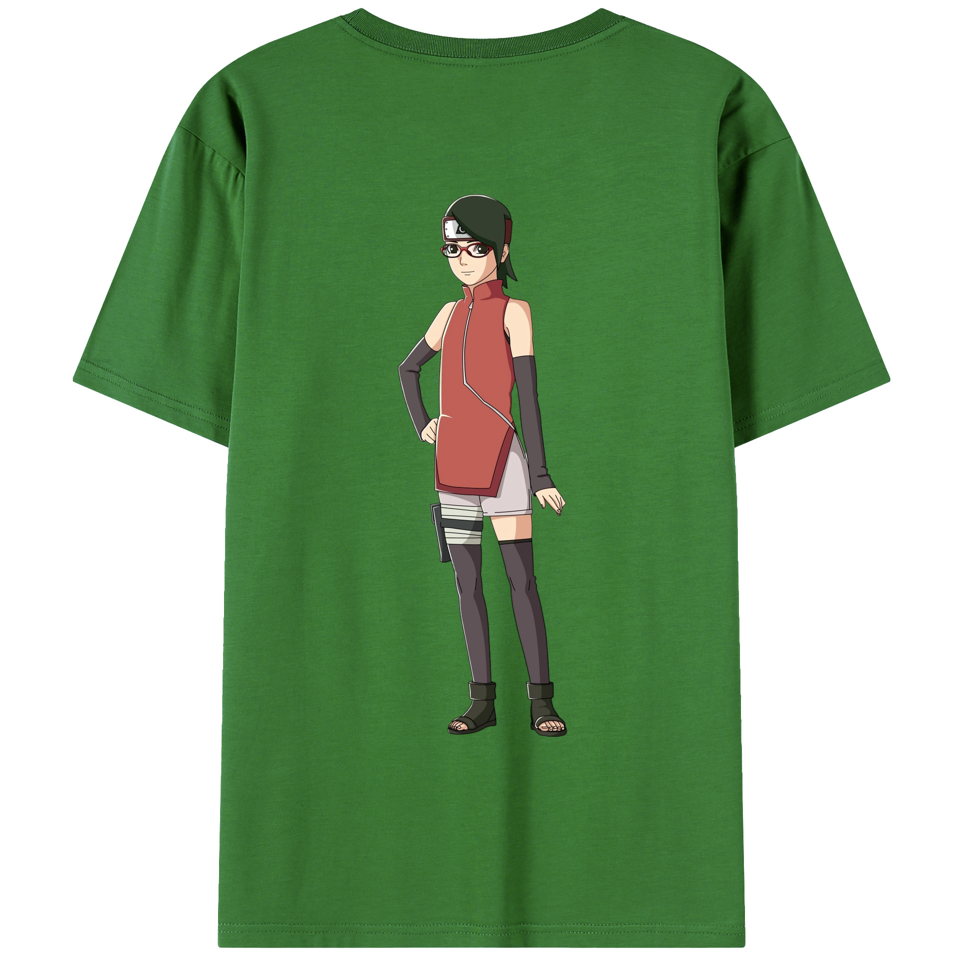（画像用） NARUTO -ナルト- うちは サラダ Uchiha Sarada レディース半袖Tシャツ(バックプリント)